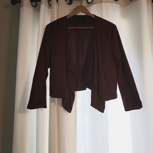 Burgundy Velvet Light Jacket Size L